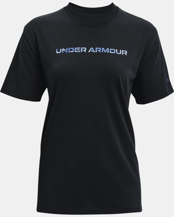 Women's UA Graphic Oversized Short Sleeve, Black, pdpMainDesktop image number 4